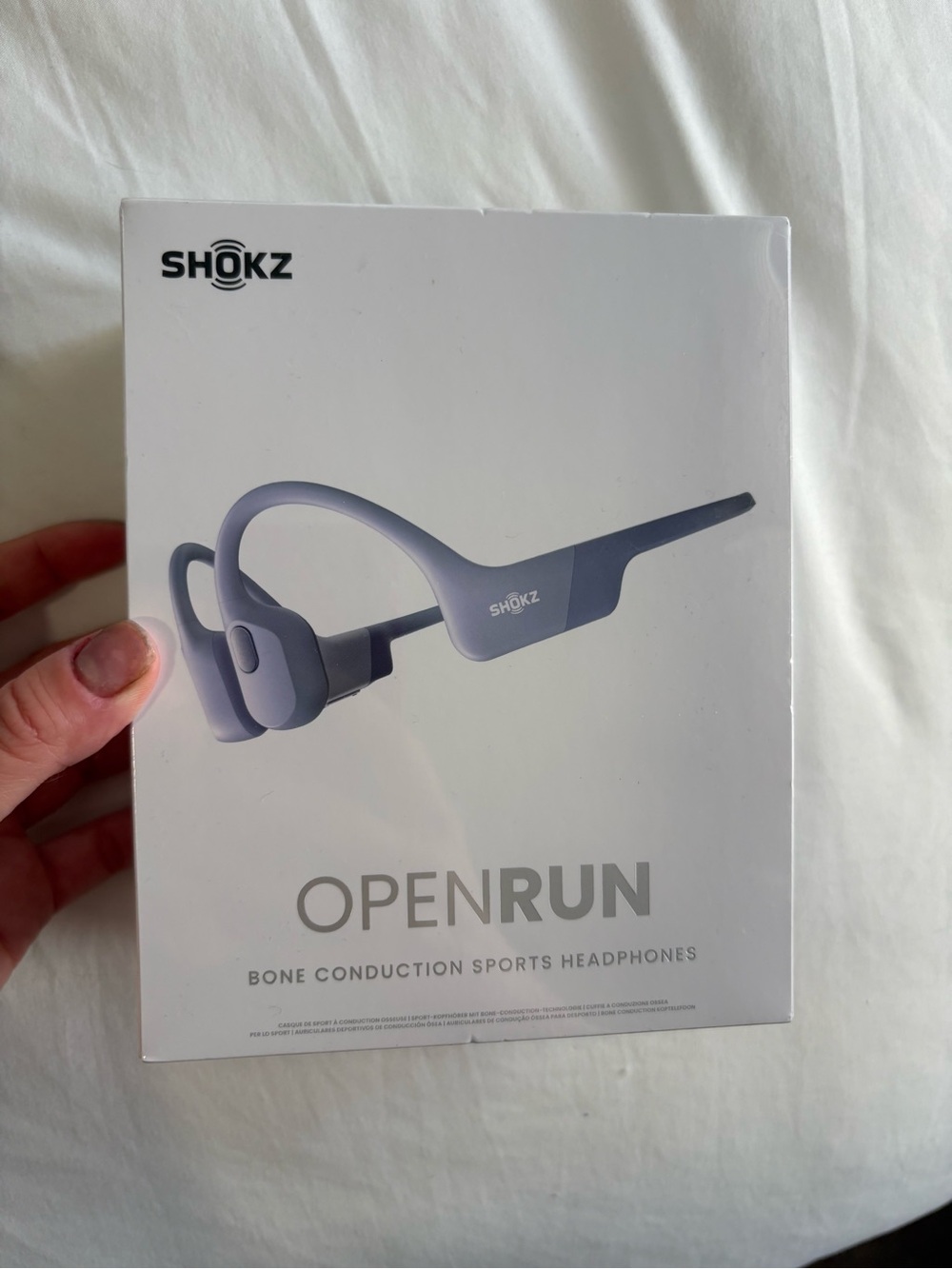 Shokz OpenRun Bone Conduction On-Ear Headphones — Gray